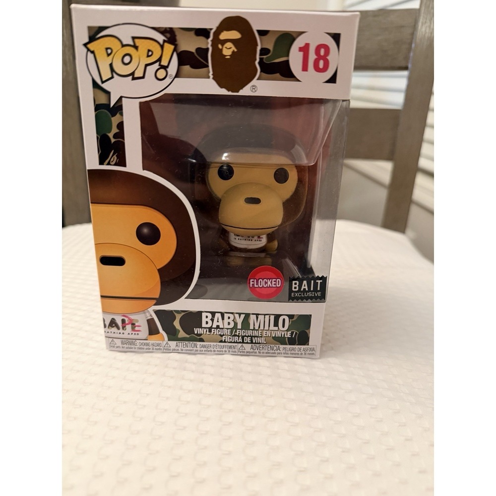 Funko Pop! Vinyl Baby Milo Flocked Bait Exclusive A Bathing Ape Figure #18
